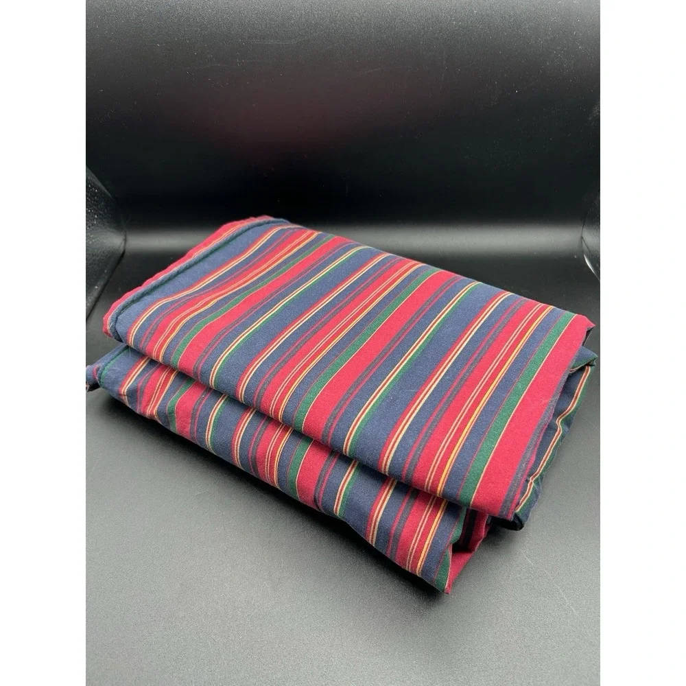 VTG RALPH LAUREN Studio Repetitive Stripes Twin Size Duvet Red Blue Green Yellow